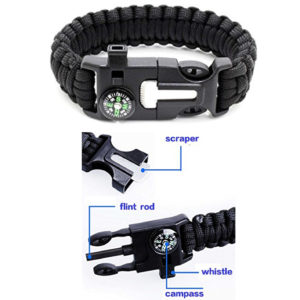 Multifunctional Paracord Bracelet with Compass