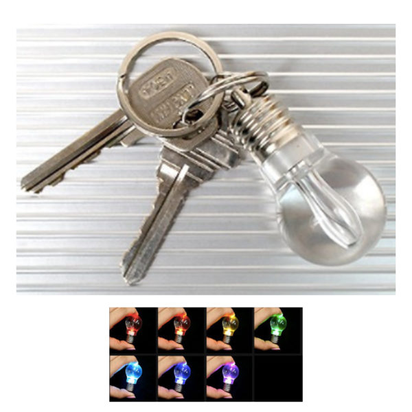 Light Bulb LED Flashlight with Keychain