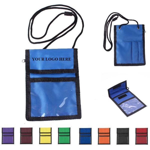 Nylon Multifunction Neck Wallet Badge Holder - Image 2