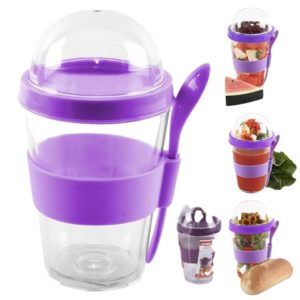 Plastic Yogurt Container With Spoon