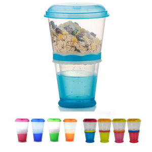 Portable Yogurt and Travel To-Go Food Storage With Spoon