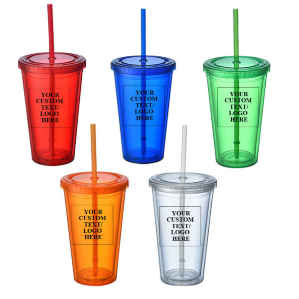 16oz Double Layer Plastic Straw Cup - Image 2