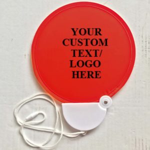 Pop Up Foldable Hand Fan w/ Strap