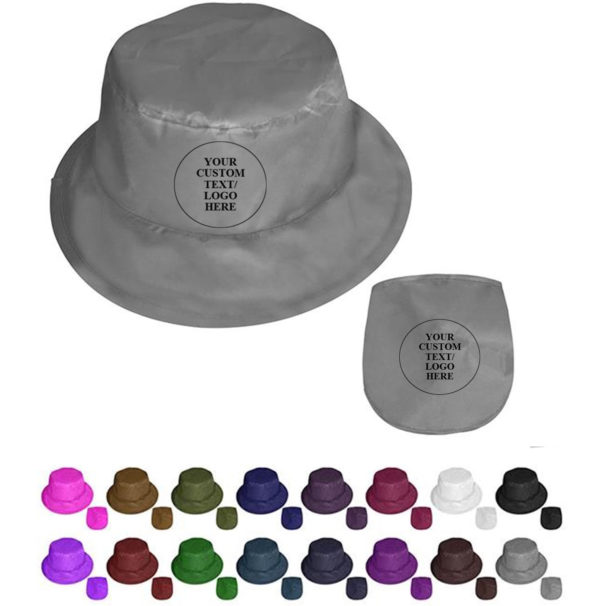 Polyester Foldable Bucket Hat With Pouch - Image 2