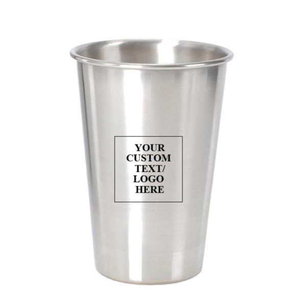 Single Wall Stainless Steel Pint Cup 16OZ