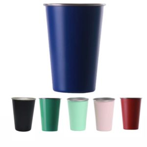 16 oz single wall SS pint cup tumbler w/ powder coat - Image 2