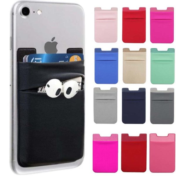 Stretchy Lycra Phone Wallet Stick Card Holder