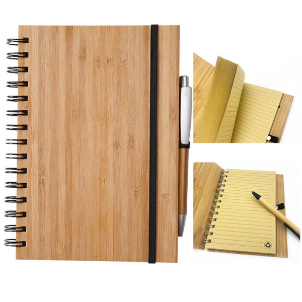 Bamboo Notebook with Recycled Paper - Image 2
