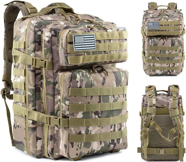45L Large 3 Day Bug Out Bag Hiking Rucksack - Image 2