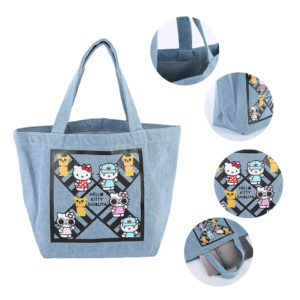 Denim Tote Shopping Bag