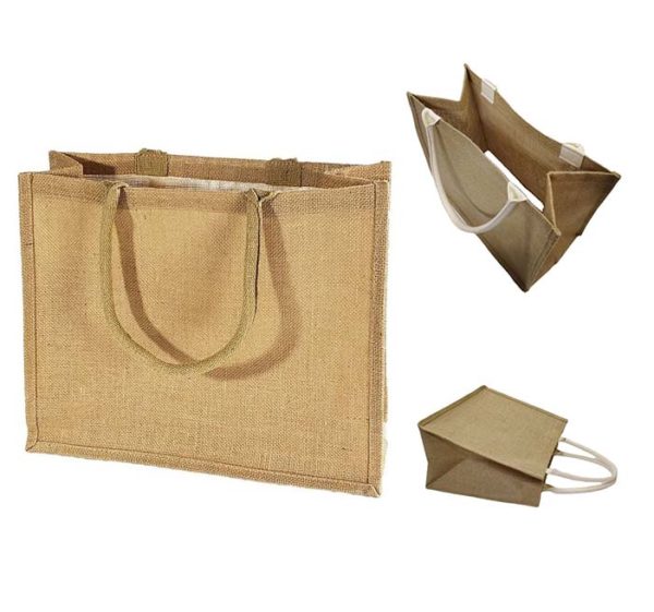 Wholesale Jute Tote Bags W/ Deep Gusset - Image 2