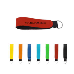 Printed Neoprene Wristband with Key Ring