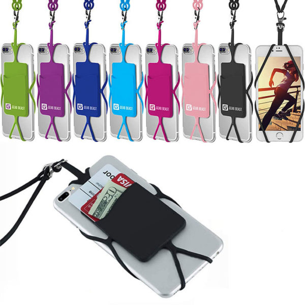 Silicone Lanyard With Card Sleeve - Image 2