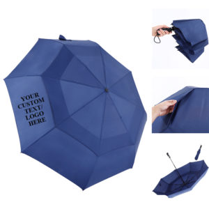 Printed 23" Arc Telescopic Folding Wood Handle Umbrella