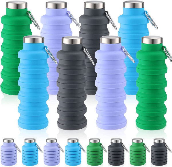 18 Oz Foldable Silicone Water Bottle