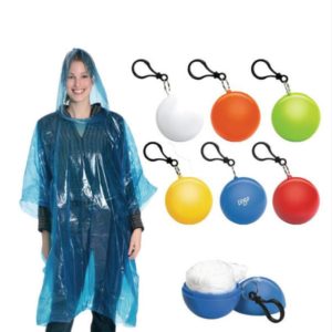 Disposable Raincoat Keychain