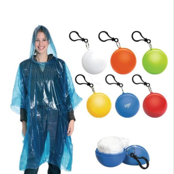 Disposable Raincoat Keychain