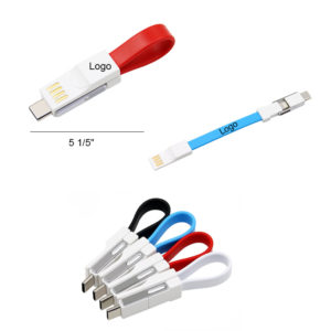 Magnetic USB Charging Cable with Silicone Key Ring