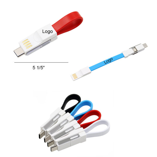 Magnetic USB Charging Cable with Silicone Key Ring