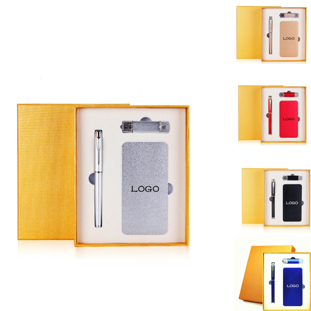 Pen usb drive and powerbank Gift Set