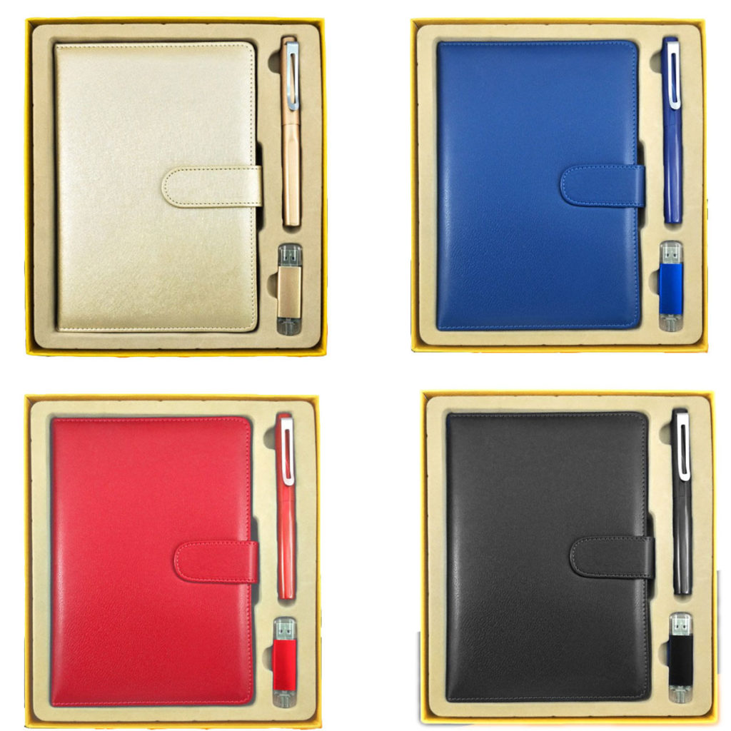 A5 Business Notebook, Pen and 8G USB Flash Drive Gift Set